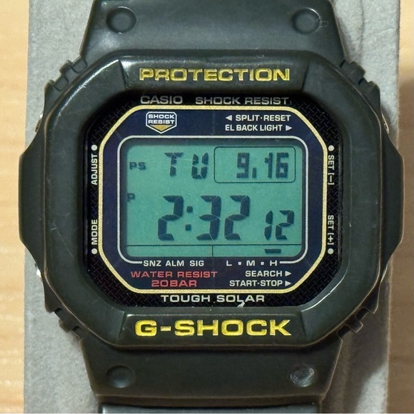Casio G-Shock G-5600A-3 Green Tough Solar Square Men's Digital Watch G5600 5600 - Picture 1 of 12